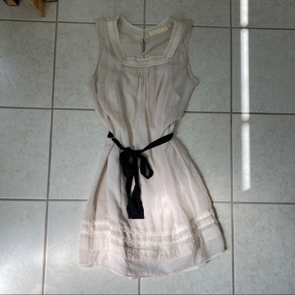 Pins & Needles Cream Lace Trim Shift Dress